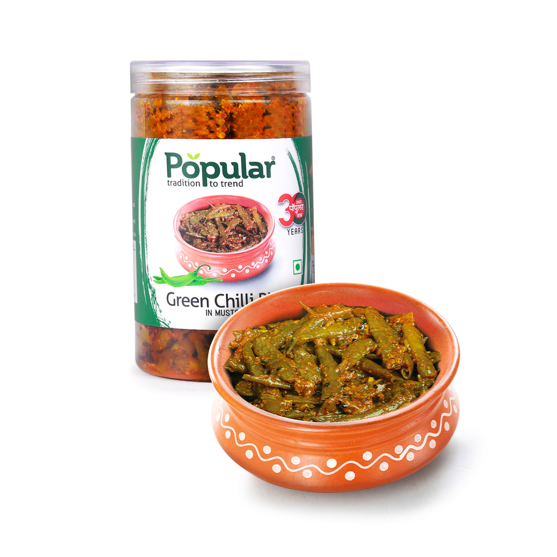 Green Chilli Pickle in Mustard Oil  - 750gm