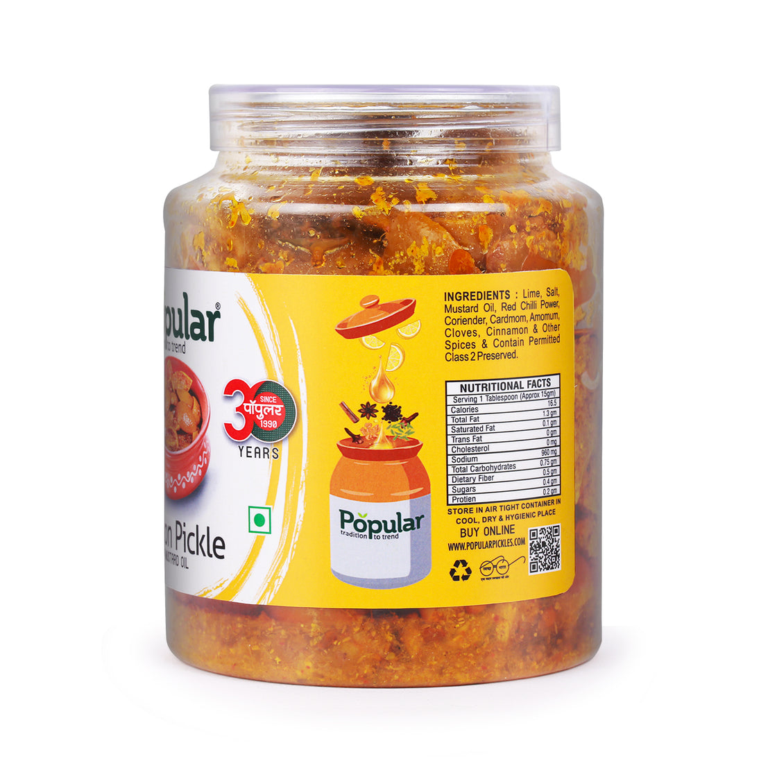 Lemon Pickle in Mustard Oil - 1Kg