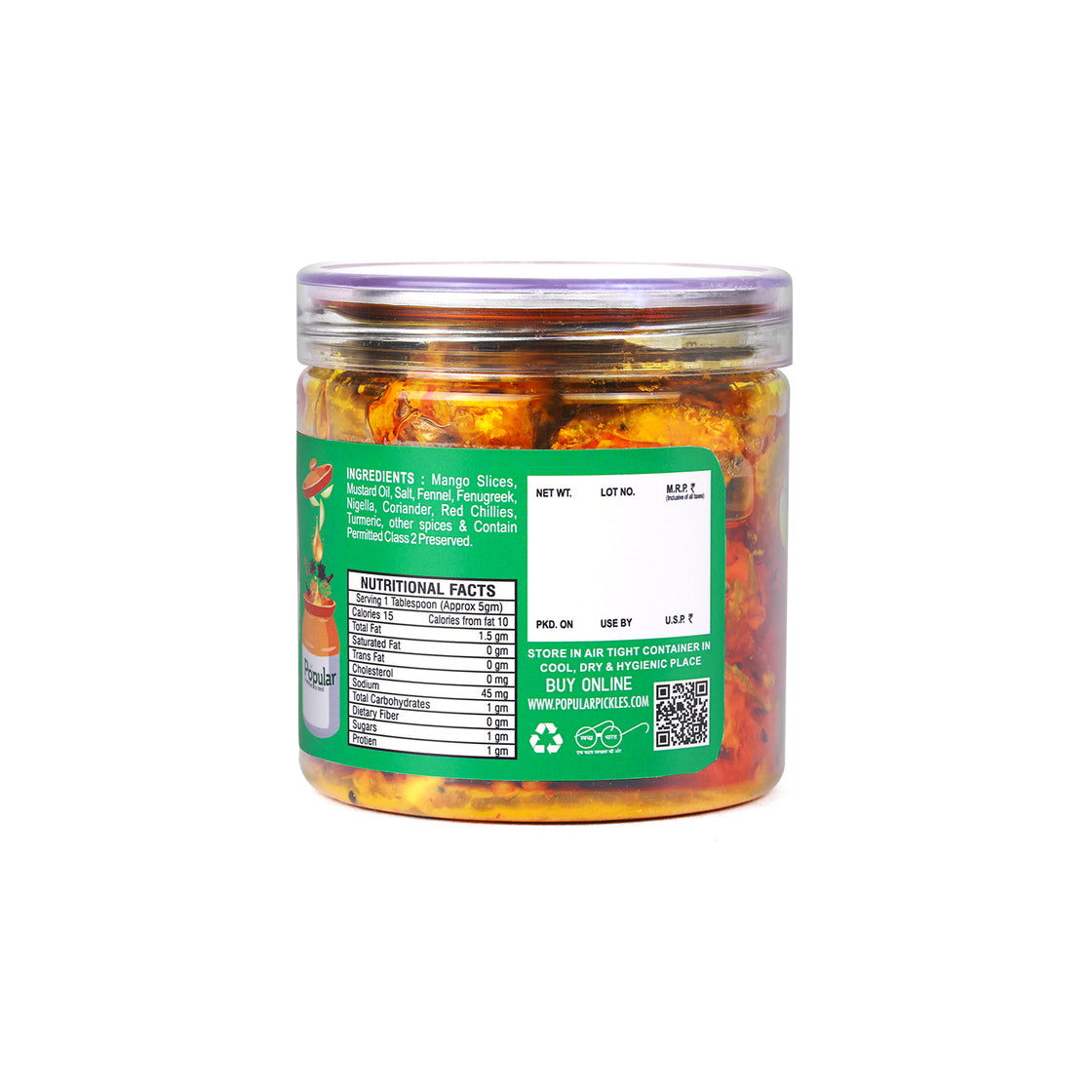 Mango Pickle in Mustard Oil - 400g