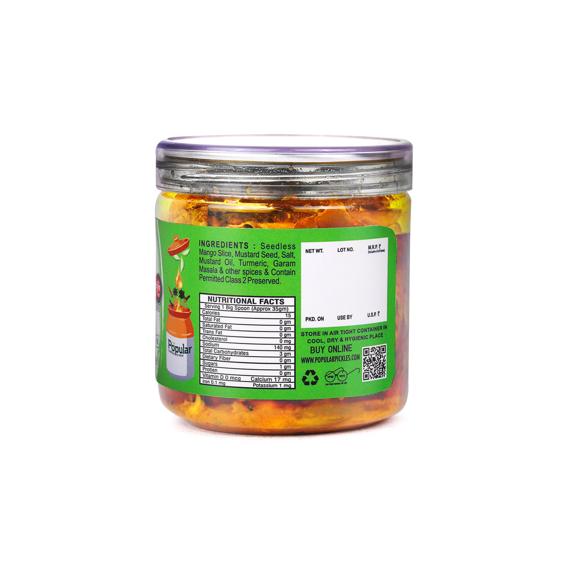 Seedless Mango Pickle in Mustard Oil - 400g