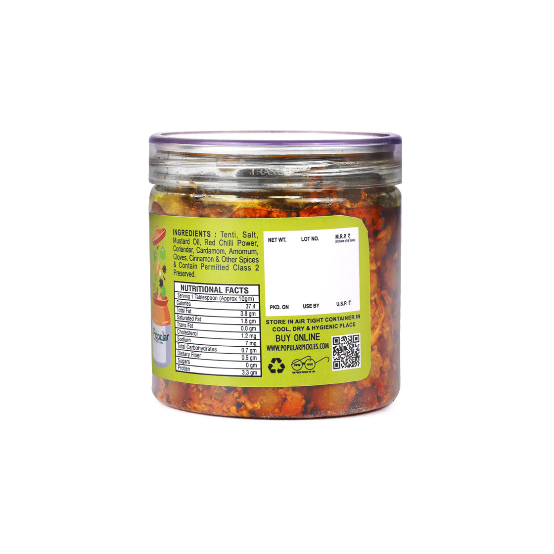 Tenti Dela Pickle in Mustard Oil - 400g
